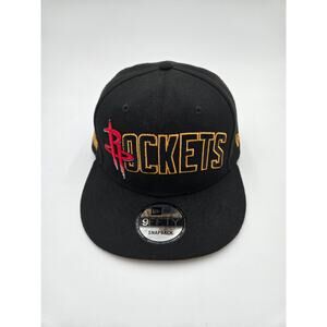 New Era 9FIFTY Houston Rockets Snapback Hat Black NBA Western Cap NWT